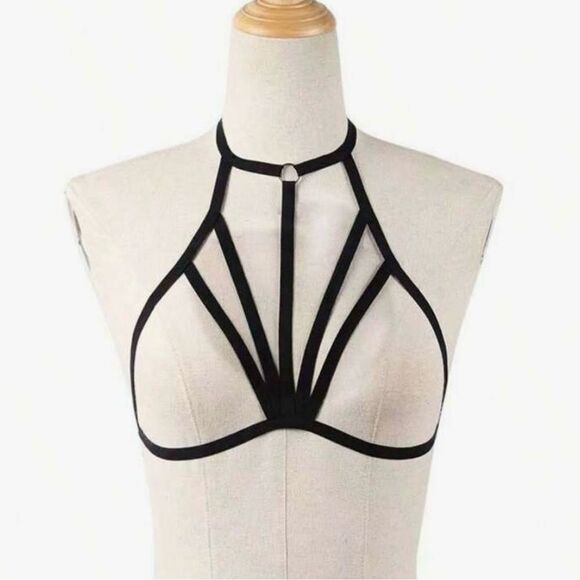 Accessories - Gothic Black Strap Accessory Comfortable, Stretchy, Sexy, Flattering Feminine OS